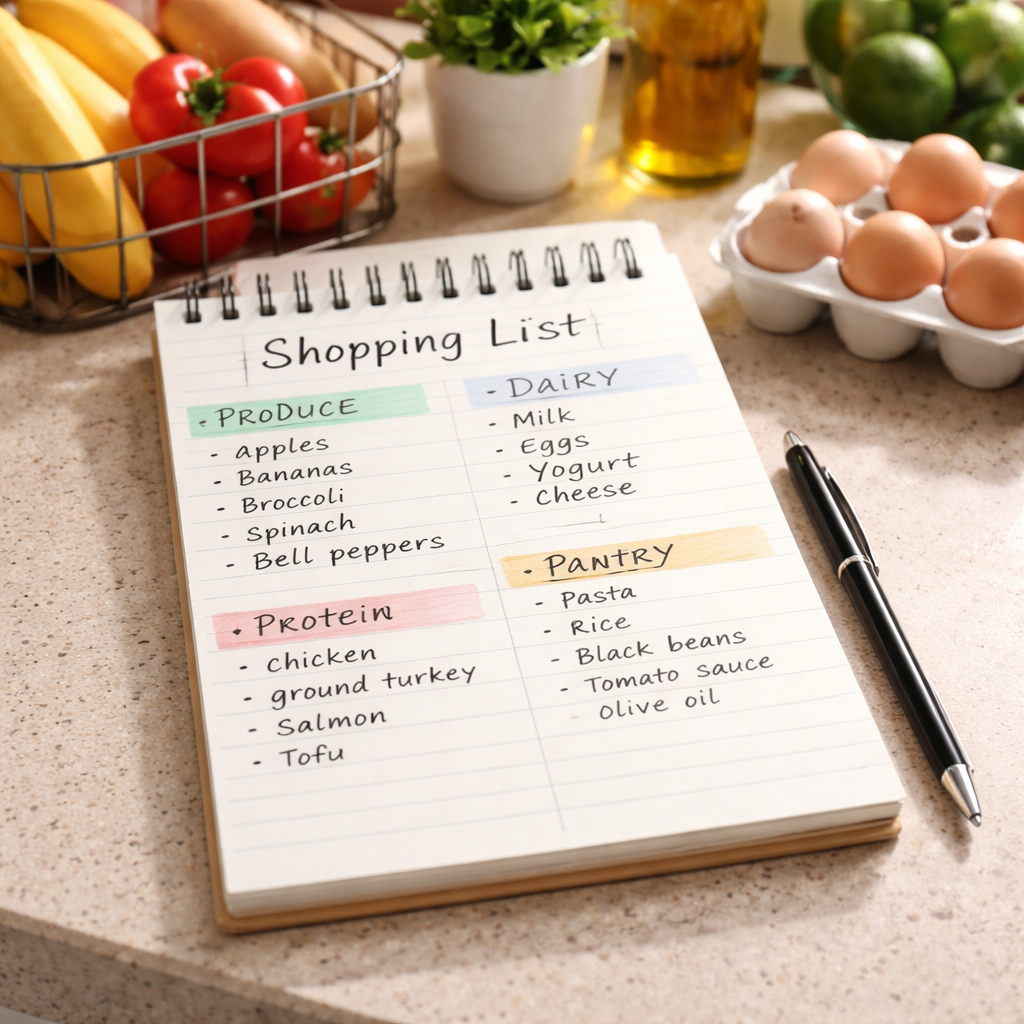 Düzenli alışveriş listesi