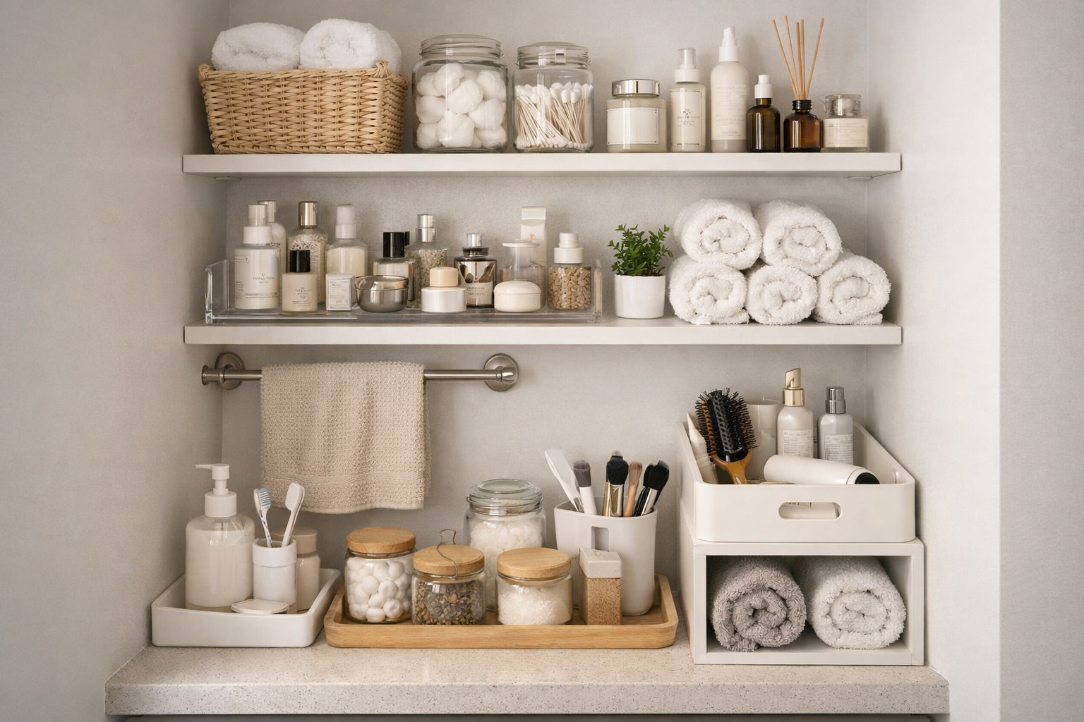 Kompakt banyo organizasyonu